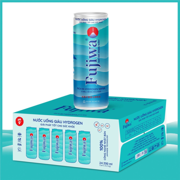 Nước Uống Fujiwa Giàu Hydrogen Cao Cấp - Thùng 24 Lon